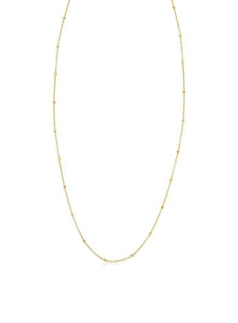 Fine Beaded Ball Satellite Necklace Chain in 9ct Gold
