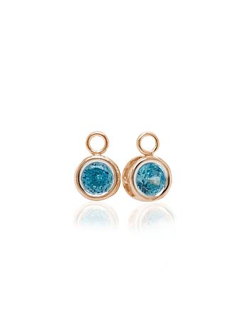 Birthstone Bezel Charms for Sleeper Earrings in 9ct Rose Gold