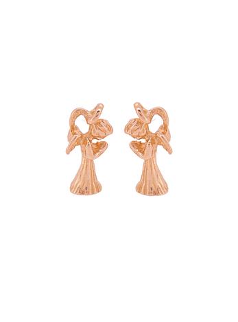 Praying Guardian Angel Charms for Sleeper Earrings in 9ct Rose Gold
