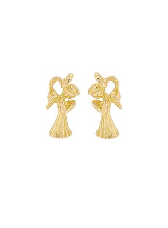 Praying Guardian Angel Charms for Sleeper Earrings in 9ct Gold