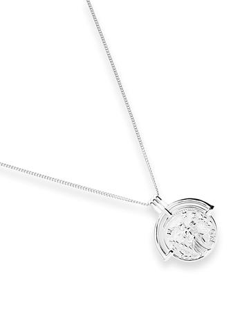 Pastiche Berkley Coin Charm Necklace in Sterling Silver