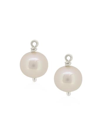 Coco Pearl Drop Charms for Sleeper Earrings in Sterling Silver