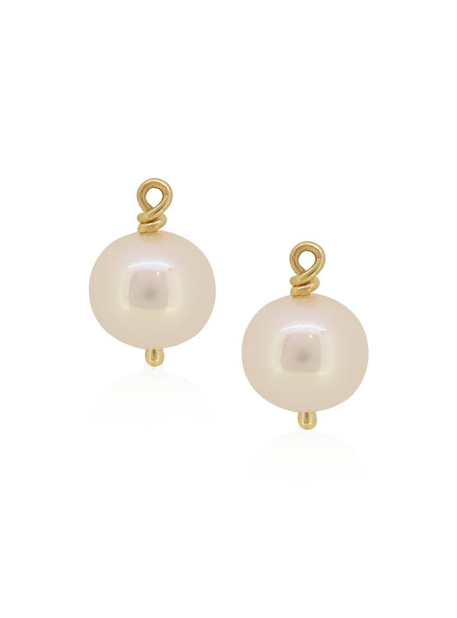 Coco Pearl Drop Charms for Sleeper Earrings in 9ct Gold