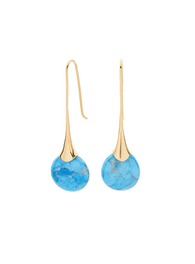 Pastiche Full Moon Earrings in Turquoise