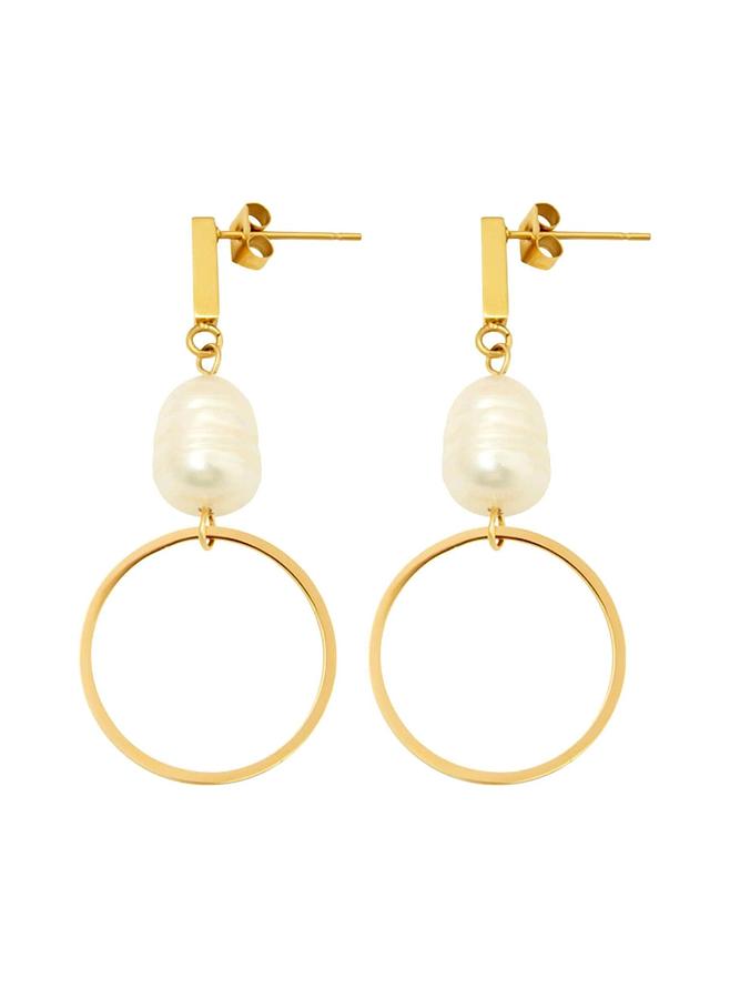 Pastiche Sorrento Circle Pearl Earrings