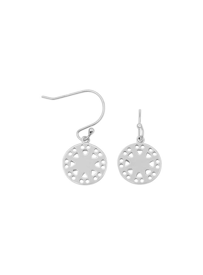 Pastiche Francis Spinner Charm Earrings in Silver