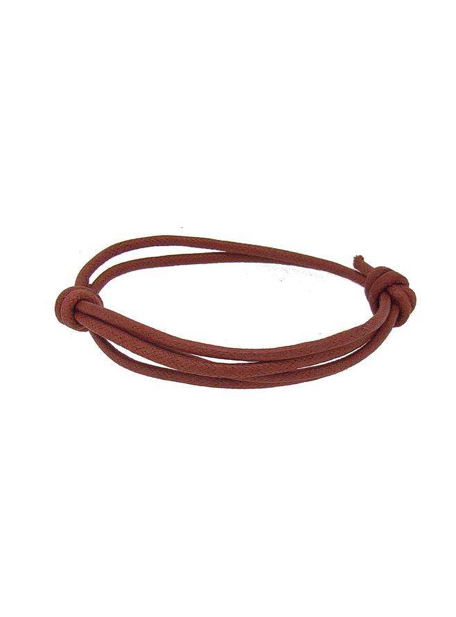 Unisex Tan Wrap Cord Bracelet