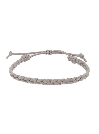 Unisex Braided Grey Wrap Cord Bracelet