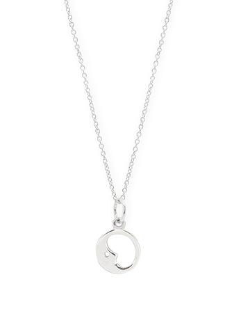 Man in the Moon Charm Necklace in Sterling Silver