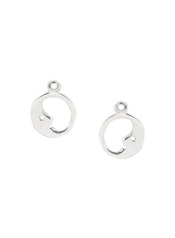 Man in the Moon Charms for Sleeper Earrings in Sterling Silver