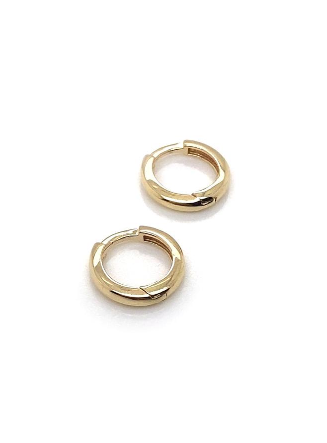 Aurelia Teeny Tiny Huggie Hoop Earrings in 9ct Gold