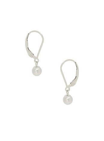 Spherical 4mm Ball Bead Earrings in Sterling Silver