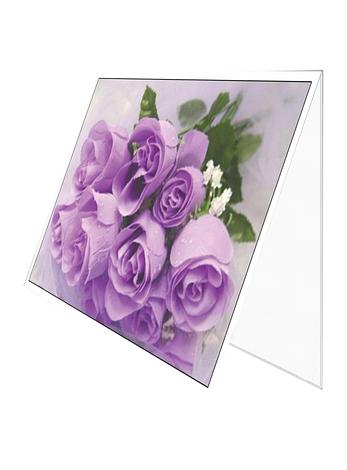 Greeting Gift Card Folded Lilac Roses