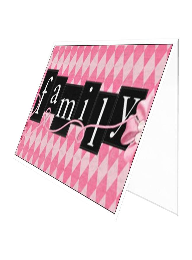 Greeting Gift Card Folded Family