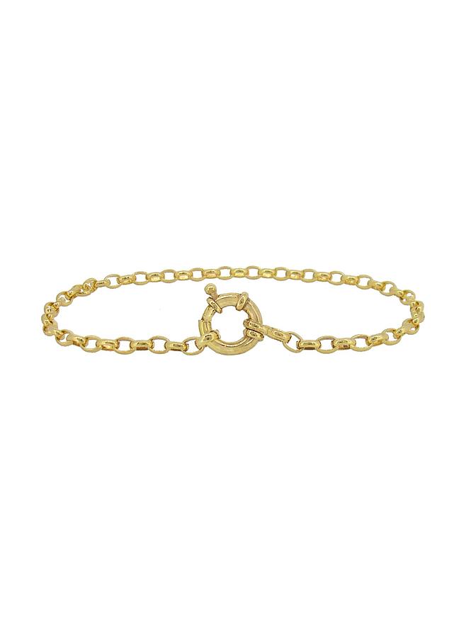 Dakota Belcher Bracelet With Large Bolt Ring in Gold