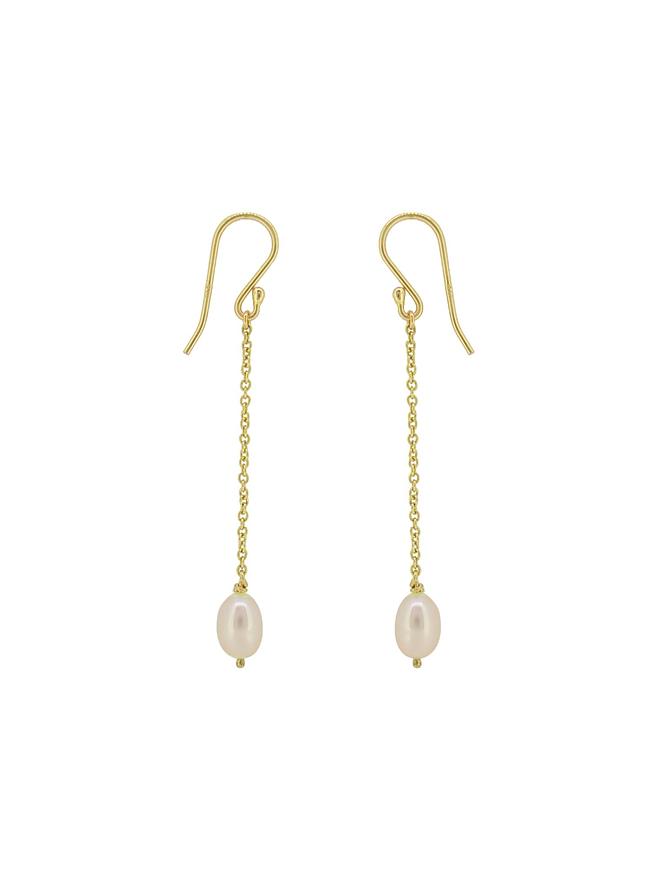 Coco Pearl Dangle Earrings in 9ct Gold