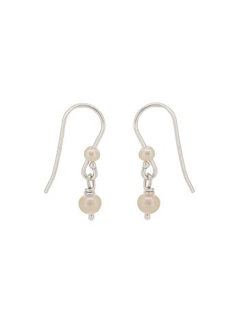 Coco Small Pearl Drop Earrings in Sterling Silver
