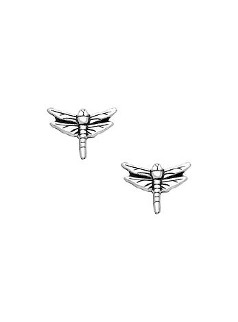 Small Dragonfly Stud Earrings in Sterling Silver