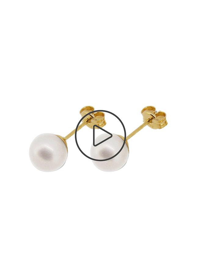 Coco Cultured Freshwater Pearl 8mm Stud Earrings in 9ct Gold