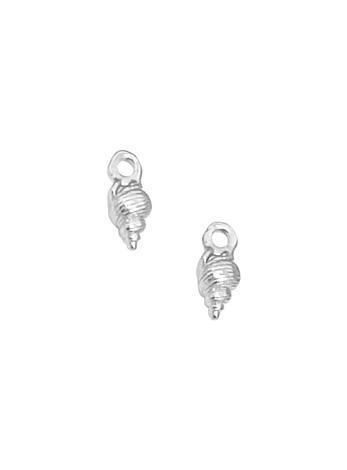 Nalu Teenie Tiny Conch Shell Charms for Sleeper Earrings in Silver