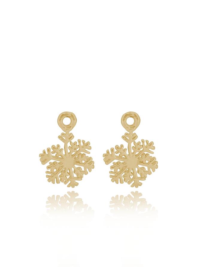 Snowflake Charms for Sleeper Earrings in 9ct Gold