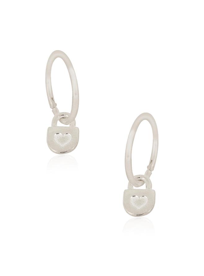 Small Padlock Charms for Sleeper Earrings in Sterling Silver