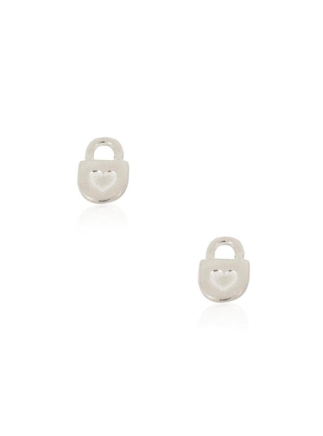 Small Padlock Charms for Sleeper Earrings in Sterling Silver