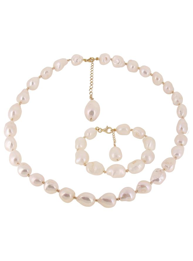 Coco Large Baroque Freshwater Pearl Bracelet in 9ct Gold