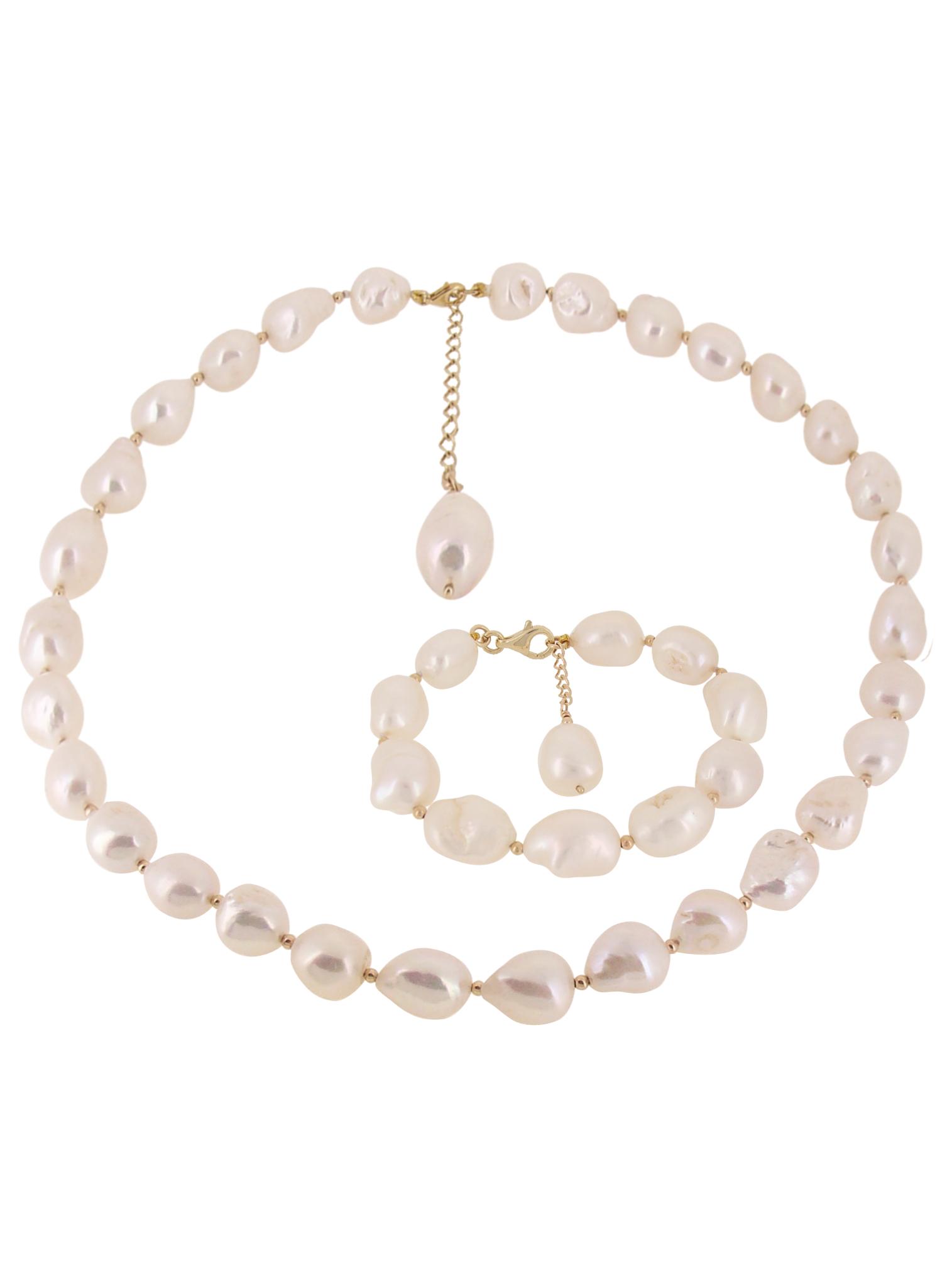 Coco Large Baroque Freshwater Pearl Necklace in 9ct Gold — The