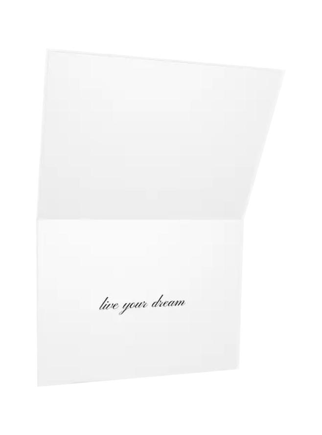 Greeting Gift Card Folded Live Your Dream
