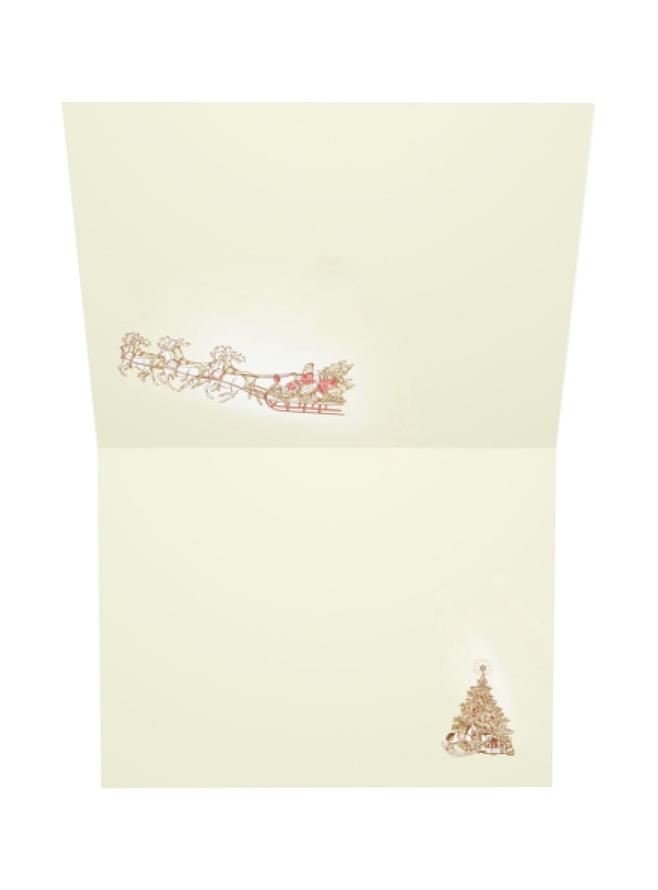 Greeting Gift Card Folded Merry Little Christmas