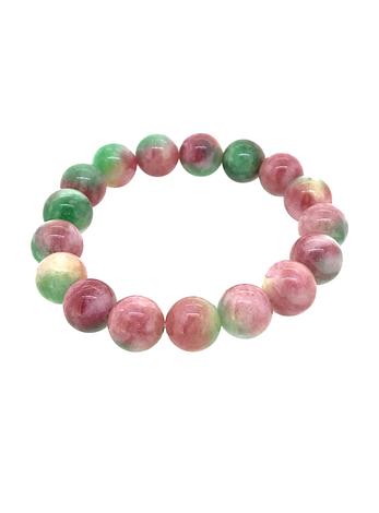 Festive Candy Jade Gemstone Stretch Bracelet