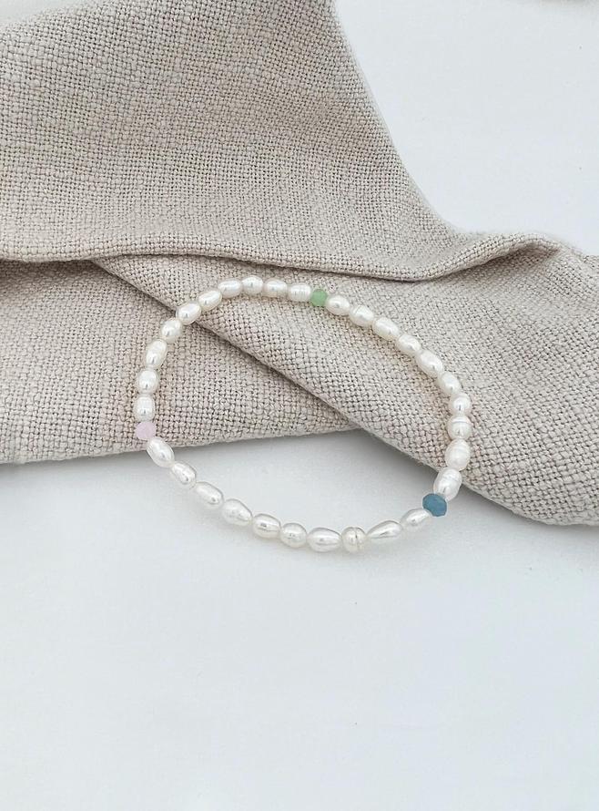 Coco Small to Xl Adult Sizes Ocean Gemstone and Pearl in Bracelet