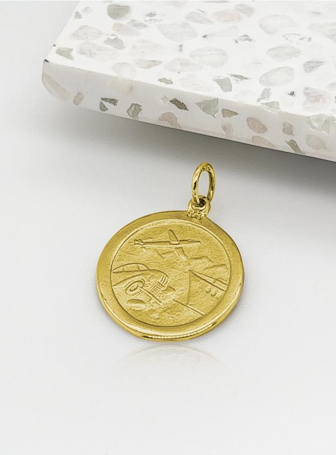 St Christopher Patron Safe Travel Pendant in 9ct Gold