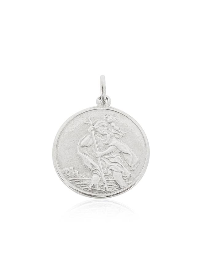 St Christopher Patron Safe Travel Pendant in Sterling Silver