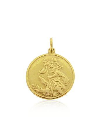 St Christopher Patron Safe Travel Pendant in 18ct Gold