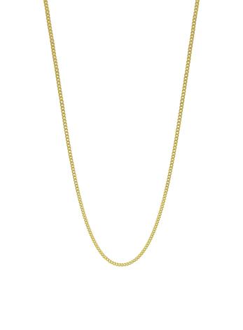 Simple 1.4mm Curb Necklace Chain in 18ct Yellow Gold