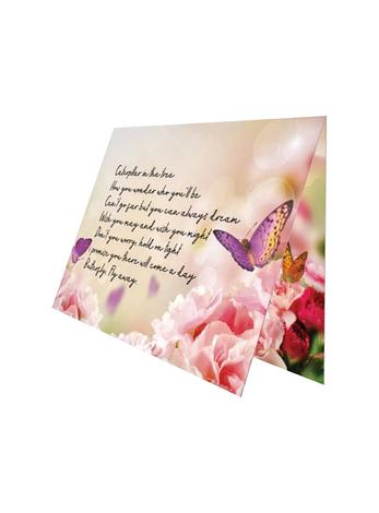 Greeting Gift Card Folded Caterpillar Butterfly