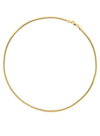Aurelia Flat Oval Curb Necklace Chain in 9ct Gold