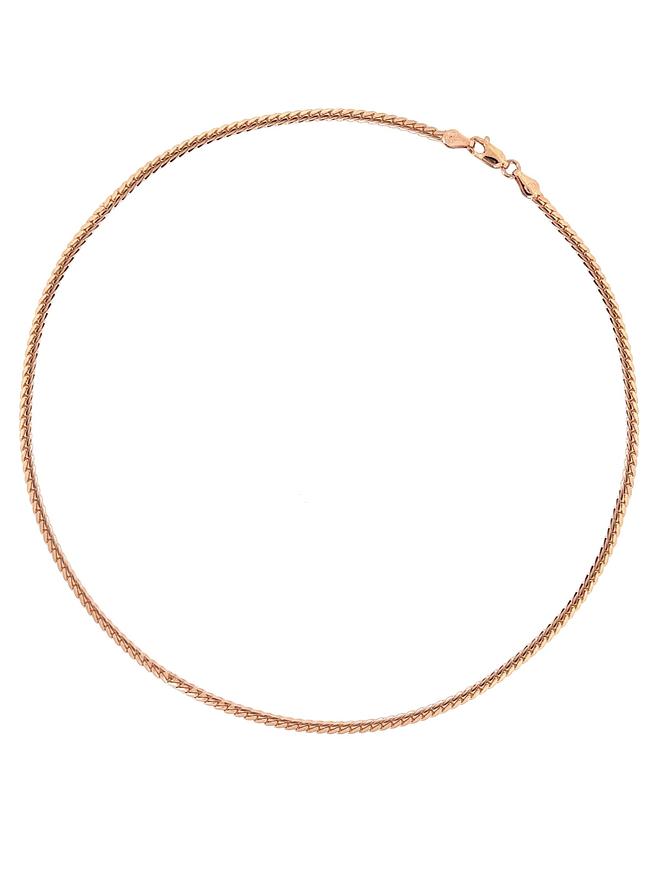 Aurelia Flat Oval Curb Necklace Chain in 9ct Rose Gold