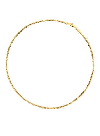 Aurelia 2mm Flat Oval Curb Necklace Chain in 9ct Gold