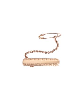 Rectangle Baby Name Brooch in 9ct Rose Gold