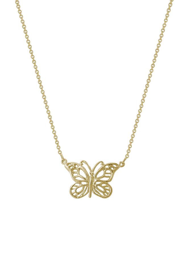 Beautiful Butterfly Charm Necklace in 9ct Gold