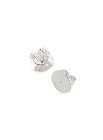 Flat Disc Butterfly Clips for Stud Earrings in Sterling Silver