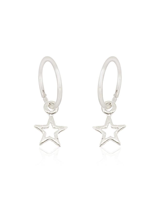Wishing Star Charms for Sleeper Earrings in Sterling Silver