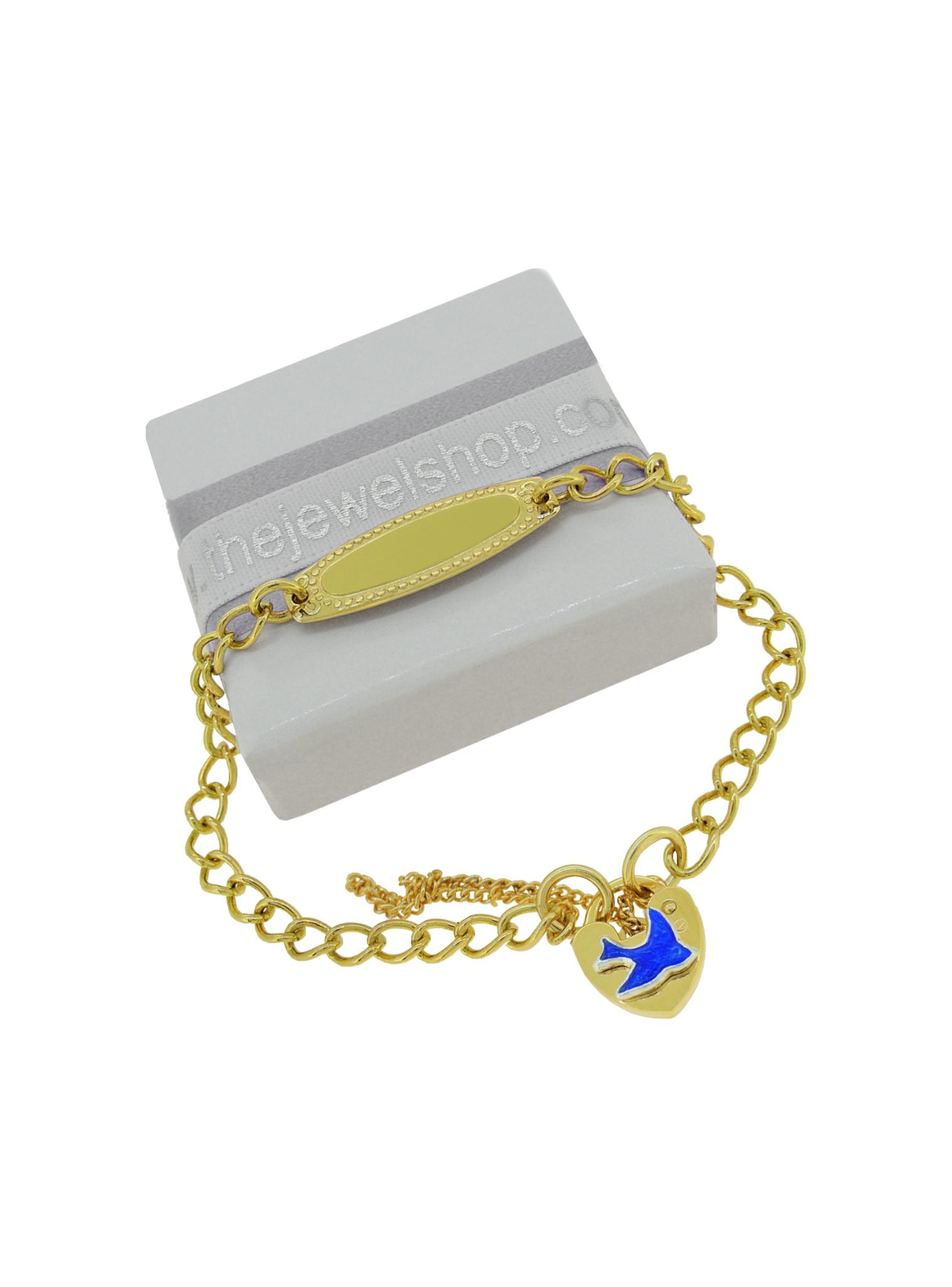 Buy 9ct Gold Curb Bracelet With Heart Padlock. Online in India - Etsy