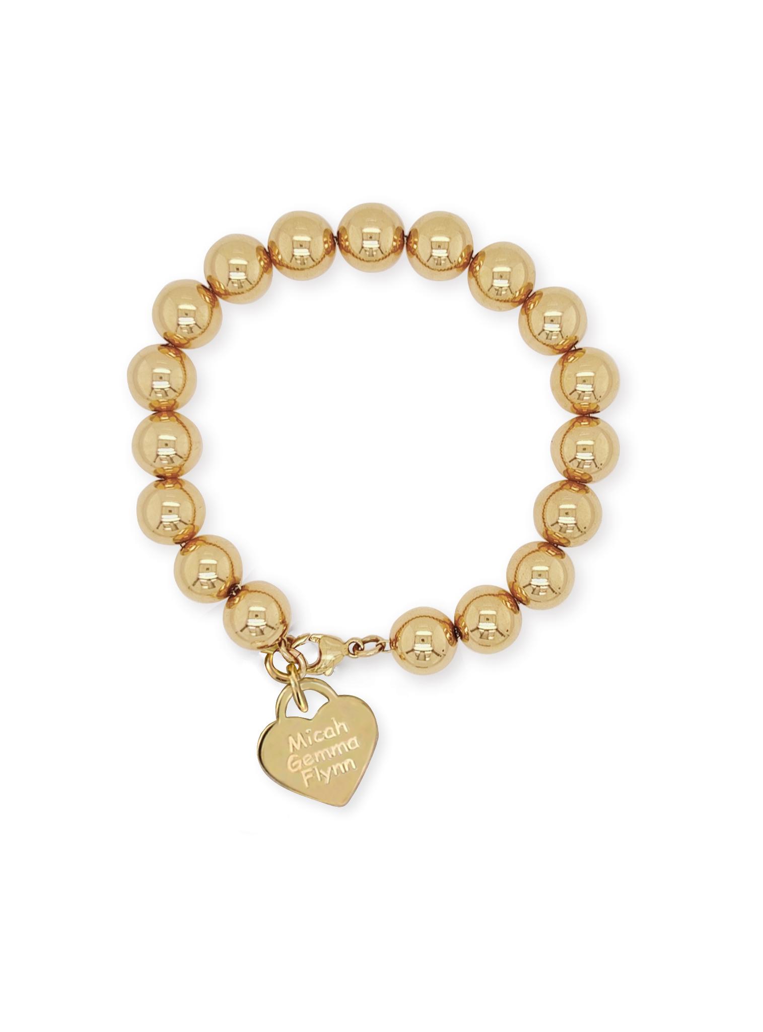 18k Gold Filled Beaded Beaded Bracelet | luxususa.net