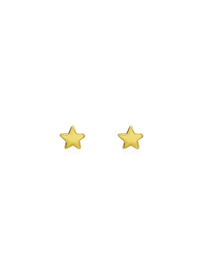 Dakota Small Lucky Star Stud Earrings in Gold