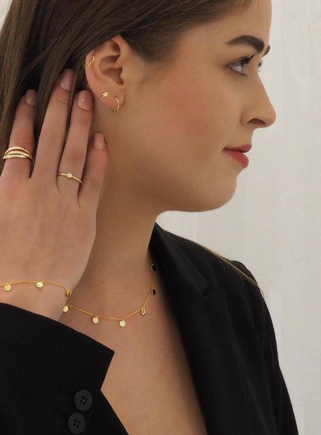 Dakota Small Lucky Star Stud Earrings in Gold