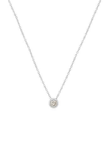 Aurelia Floating Birthstone Solitaire Necklace in Sterling Silver